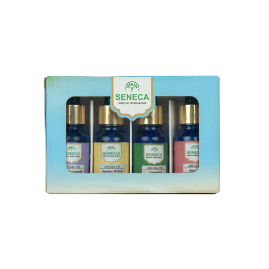 Aroma Oil 15 ML (Pack of 4) - French Lavender, Camphor, Jasmine Melody, Rose Petals