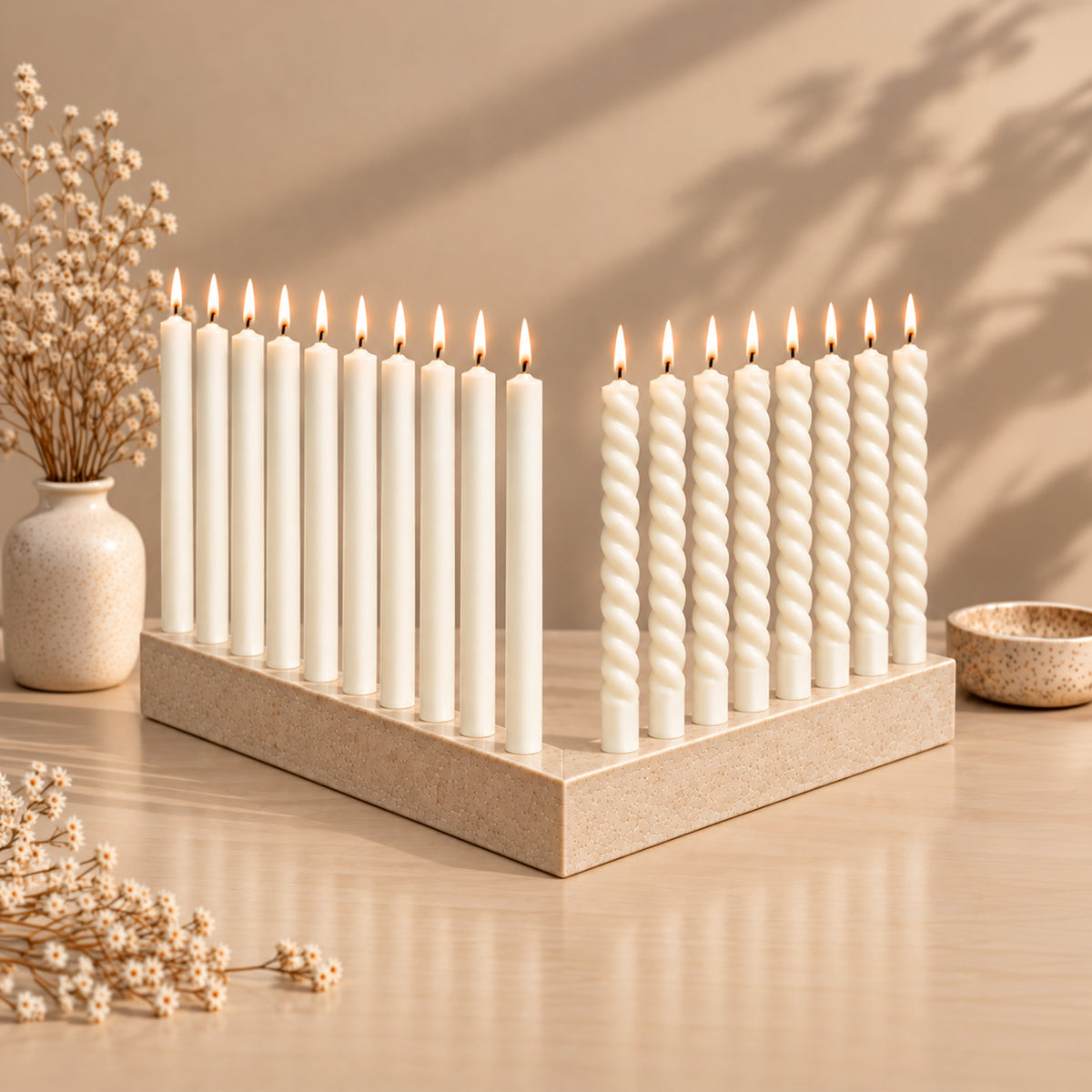 Classic Lumin Candles - Pack of 4 : 2 Boxes Spiral Candle &amp; 2 Boxes Plain Candle