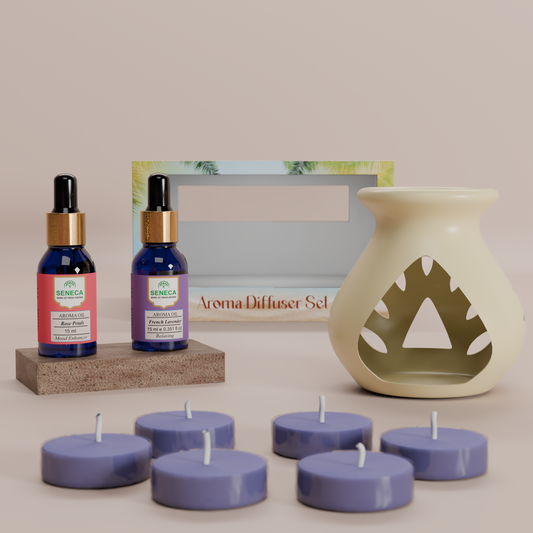 Aroma Diffuser Set - Rose Petals & French Lavender