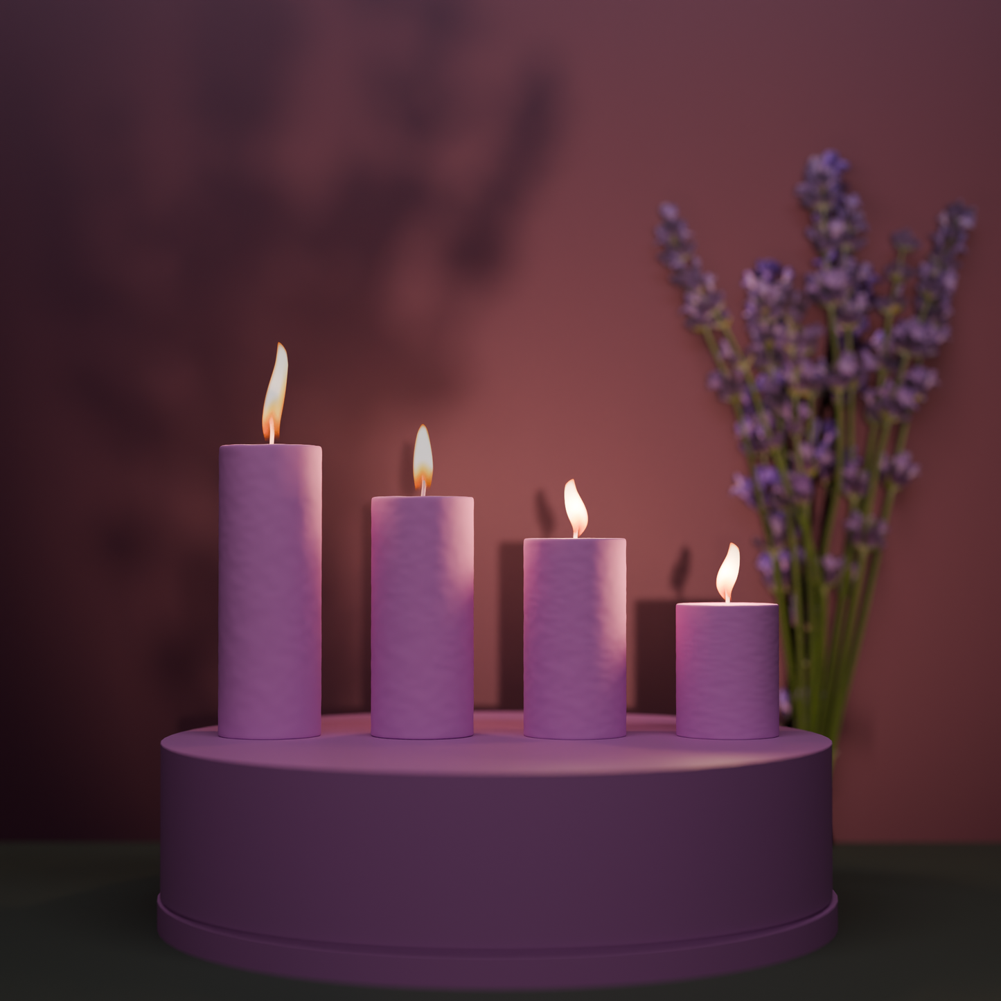 Pillar Candle Lavender