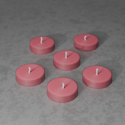 Scented Tealight Candles (6 in 1) Pack of 2 - Pink