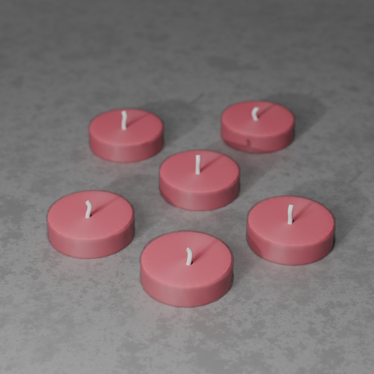 Scented Tealight Candles (6 in 1) Pack of 2 - Pink