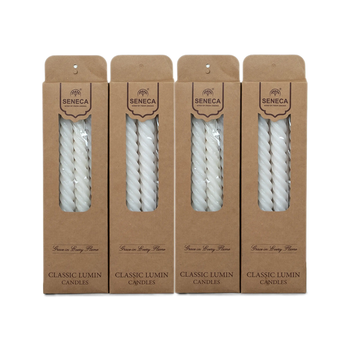 Classic Lumin Candles Spiral / 4 Candles in a Box - Pack of 4