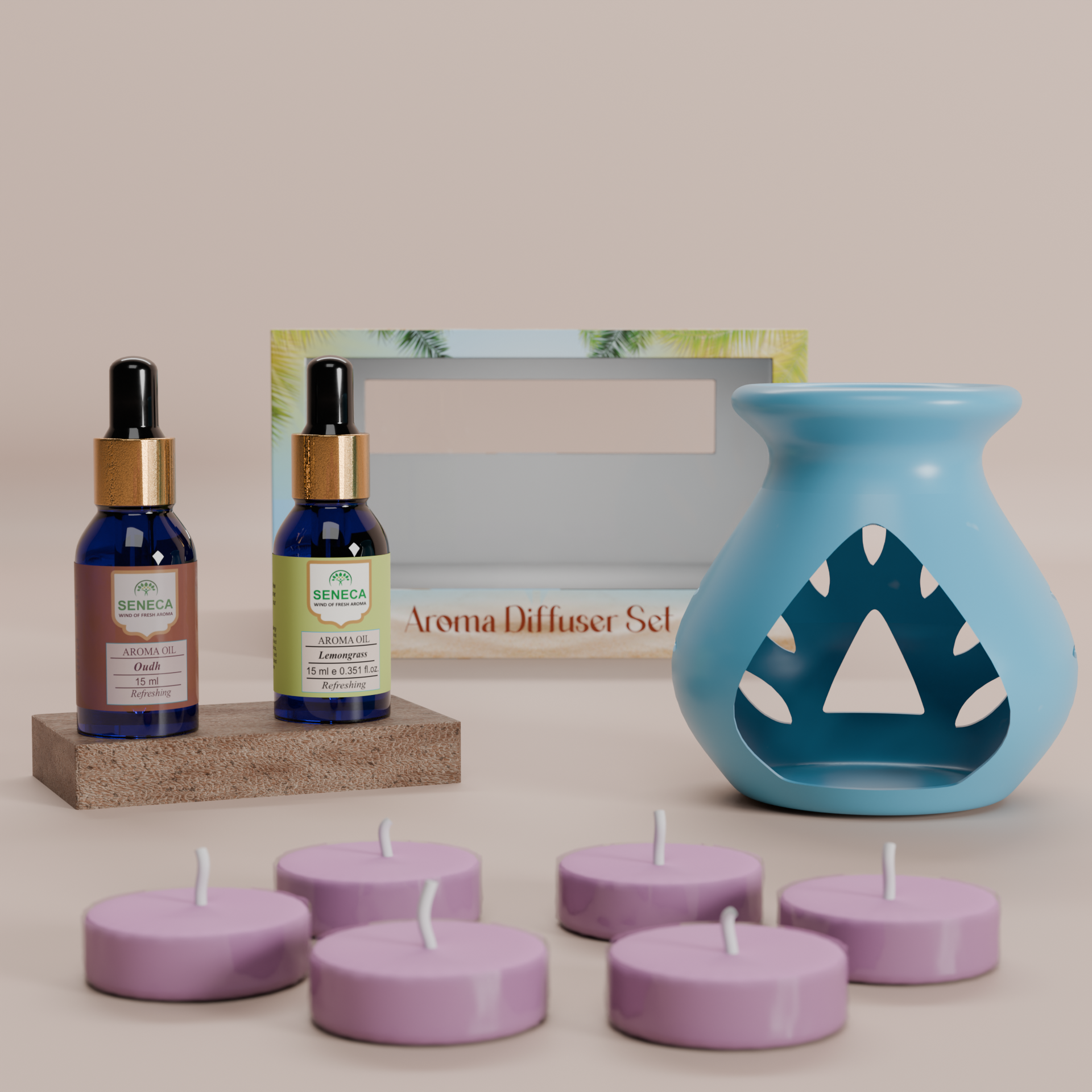 Aroma Diffuser Set - Oudh &amp; Lemongrass