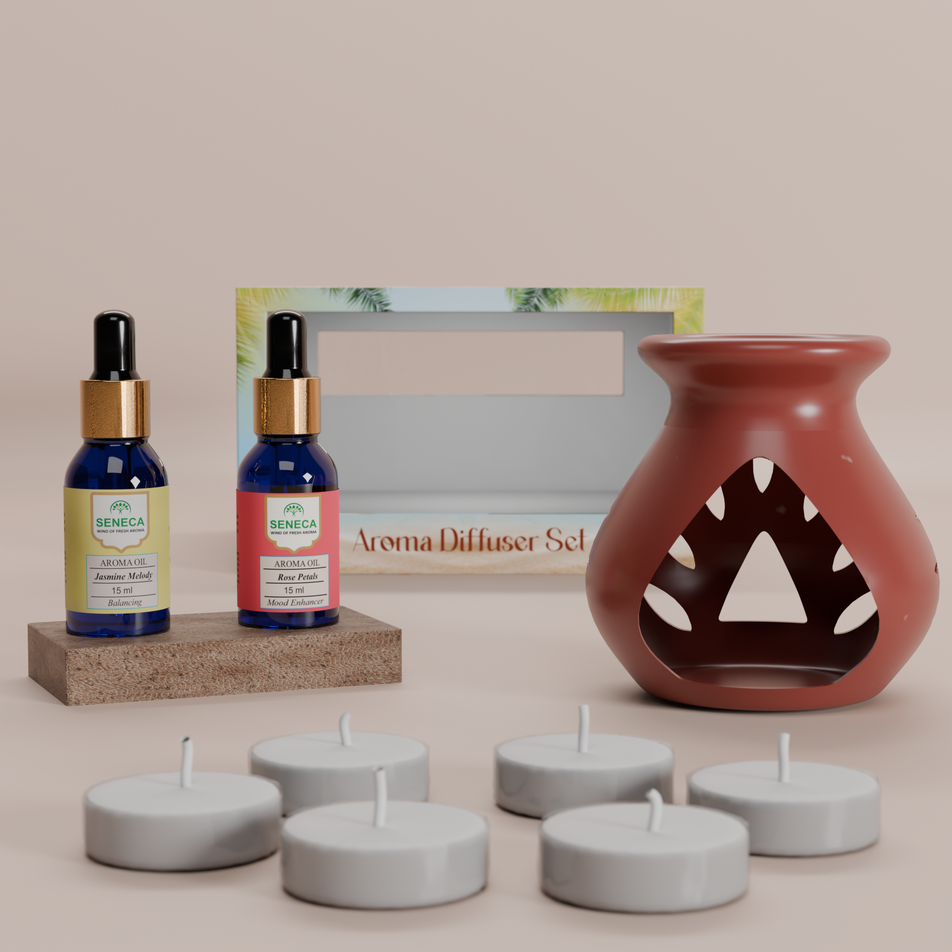 Aroma Diffuser Set - Rose Petals &amp; Jasmine Melody